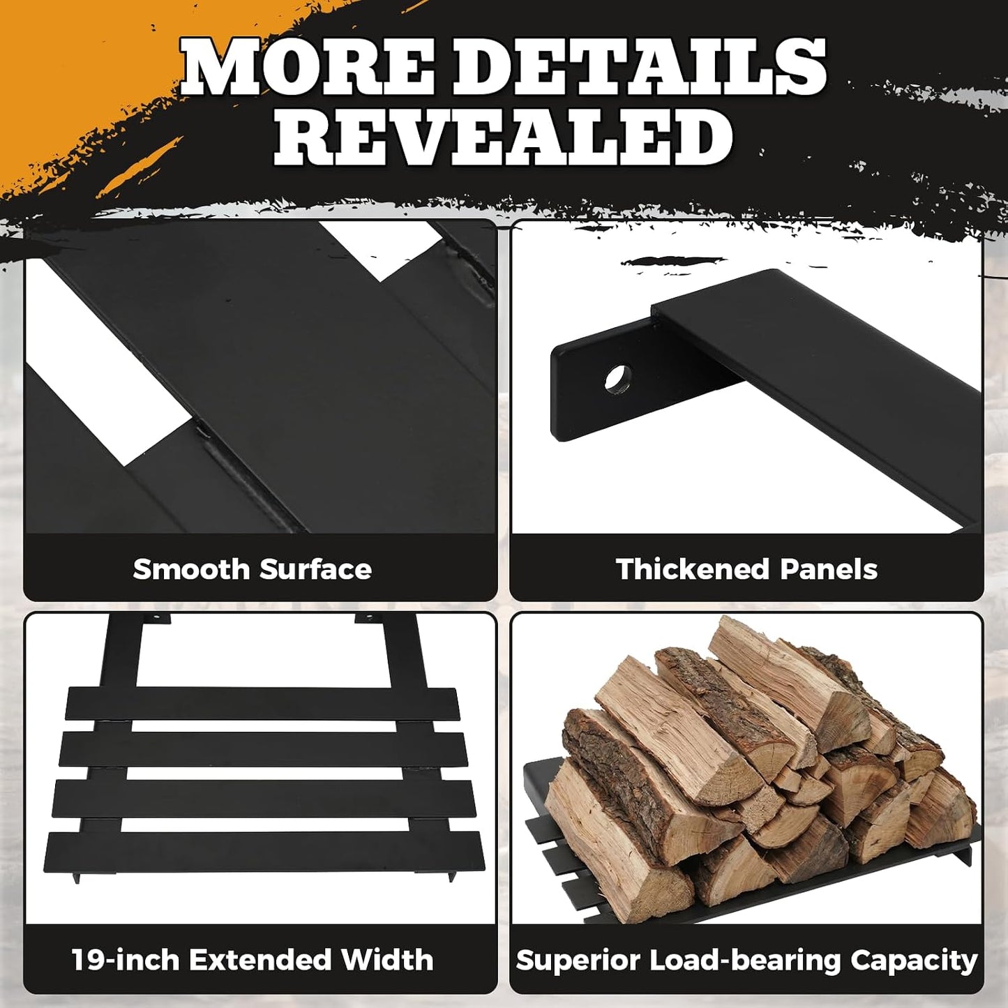 tonchean 2 Pack Log Catcher for Splitter HeavyDuty Log Catcher for Log Splitter Part, 11" Hole Center Distance
