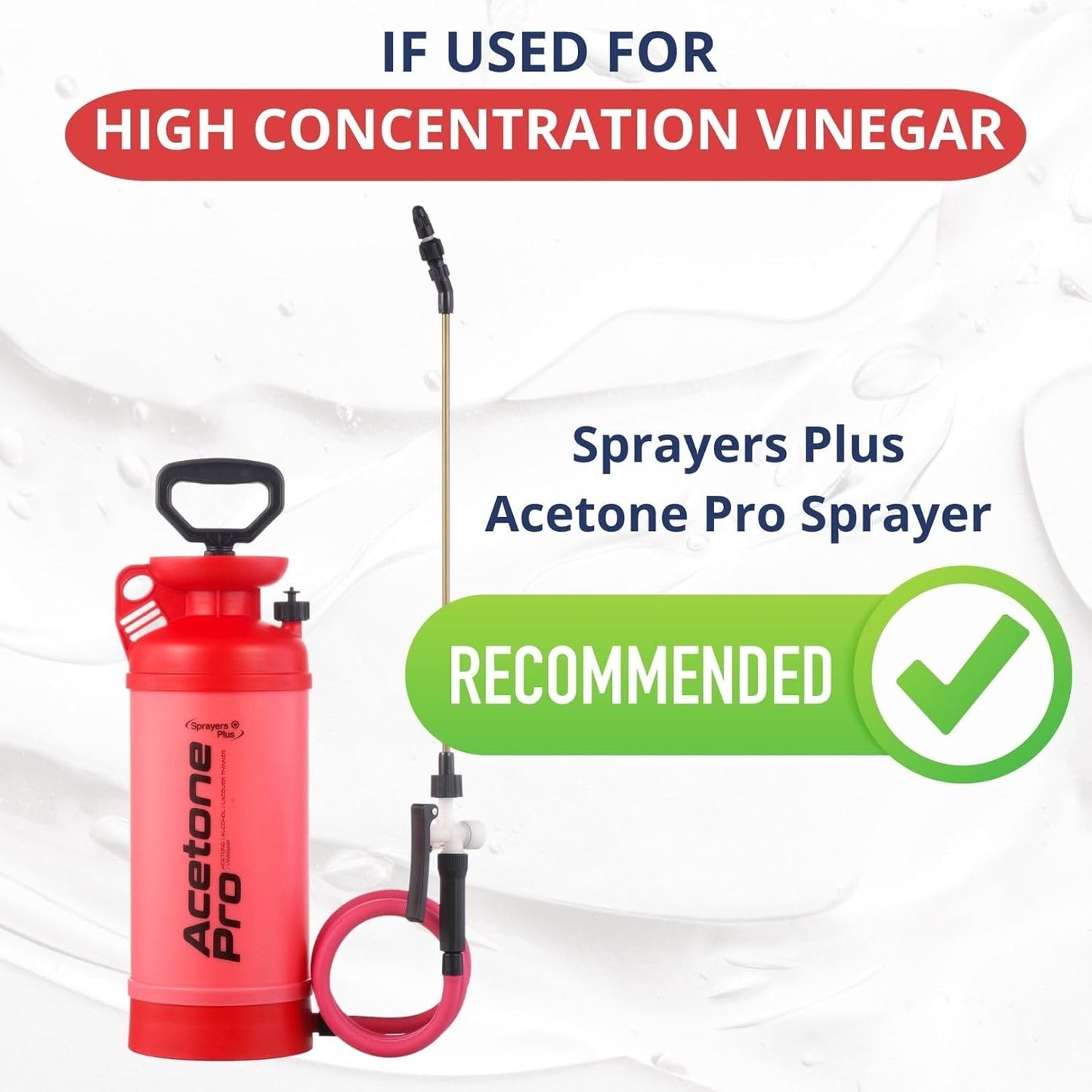 Sprayers Plus 601 Air Booster Acid Effortless Sprayer - Battery-Powered, Constant PSI, Adjustable Pressure for Optimal Coverage,Superior Chemical