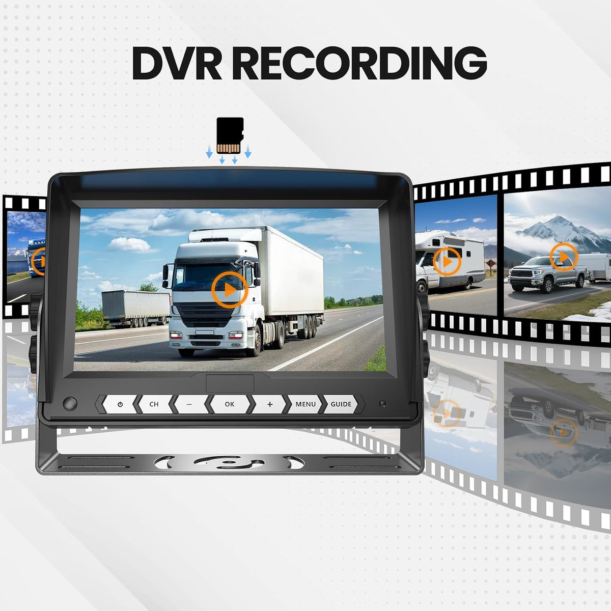 HD 1080P 7" Wired Backup Camera