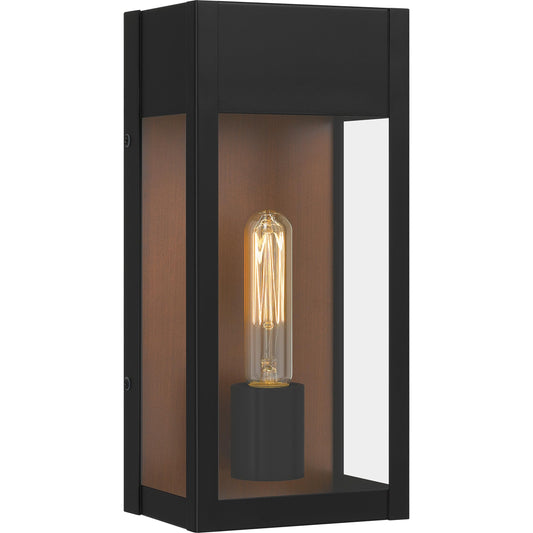 Maren Outdoor Wall Lantern, 13 Inch 1-Light Coastal Armour Matte Black Wall Sconce, Industrial Light Fixture, 100W Base Bulb, Outside Lights for Patio, Porch, Front Door or Backyard 13" Height