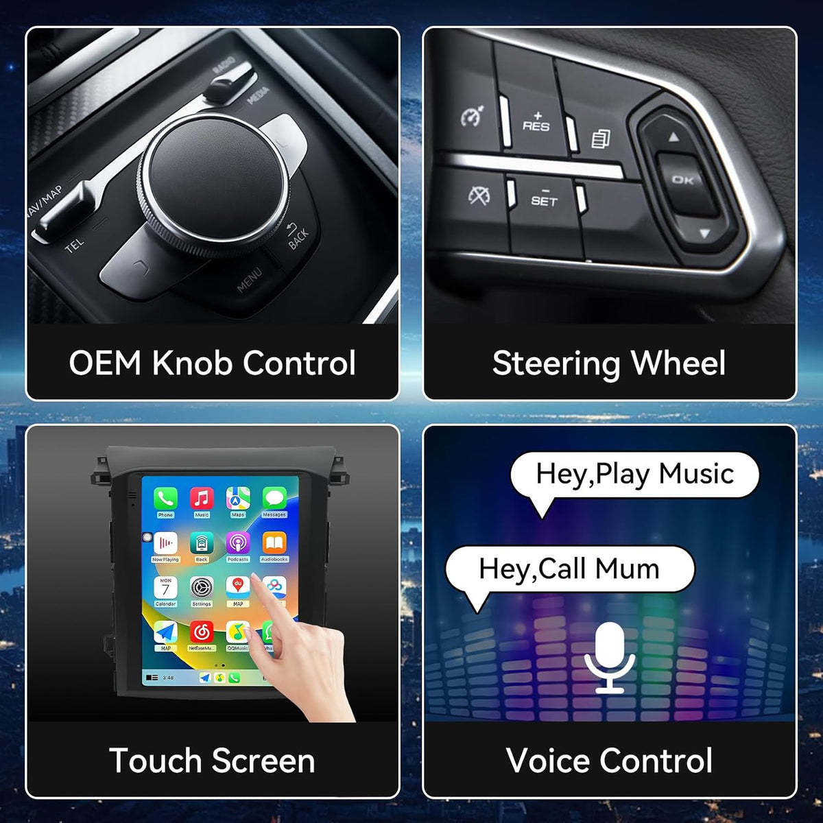 Android 14 Car Stereo Radio Compatible with Subaru Crosstrek XV 2018 2019 2020 2021 Wireless CarPlay & Android Auto AHD Backup Camera Upgrade 9.7" Touch Screen GPS WiFi SWC FM Bluetooth 2+64G