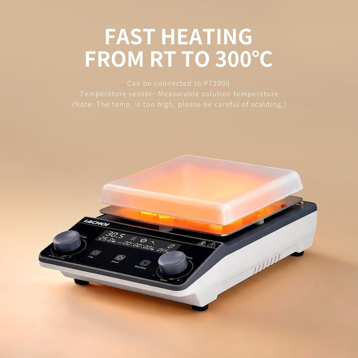 Magnetic Stirrer Hot Plate 1600RPM 5L 300℃ Digital Lab Hot Plate