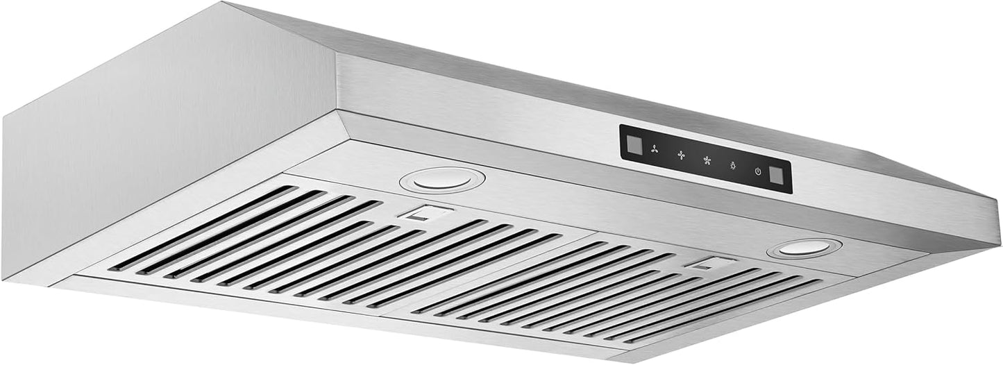 Convertible Range Hood with 600CFM, Ducted & Ductless