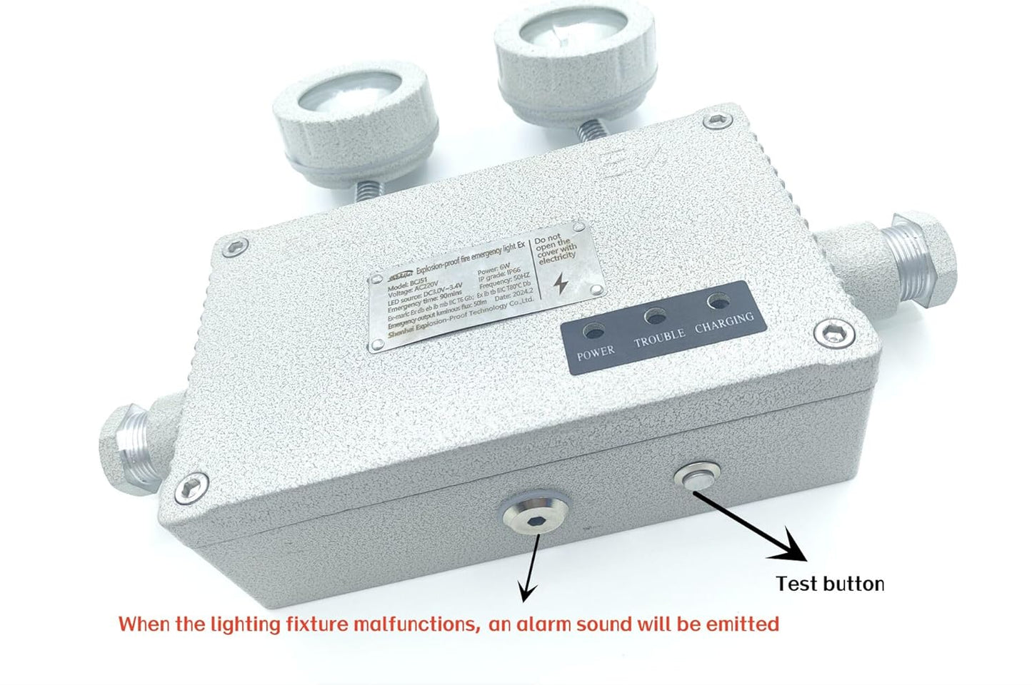 Explosion Proof Emergency Lighting fixtures BCJ51-2 * 3W Waterproof and dustproof Lights Input Voltage AC220V