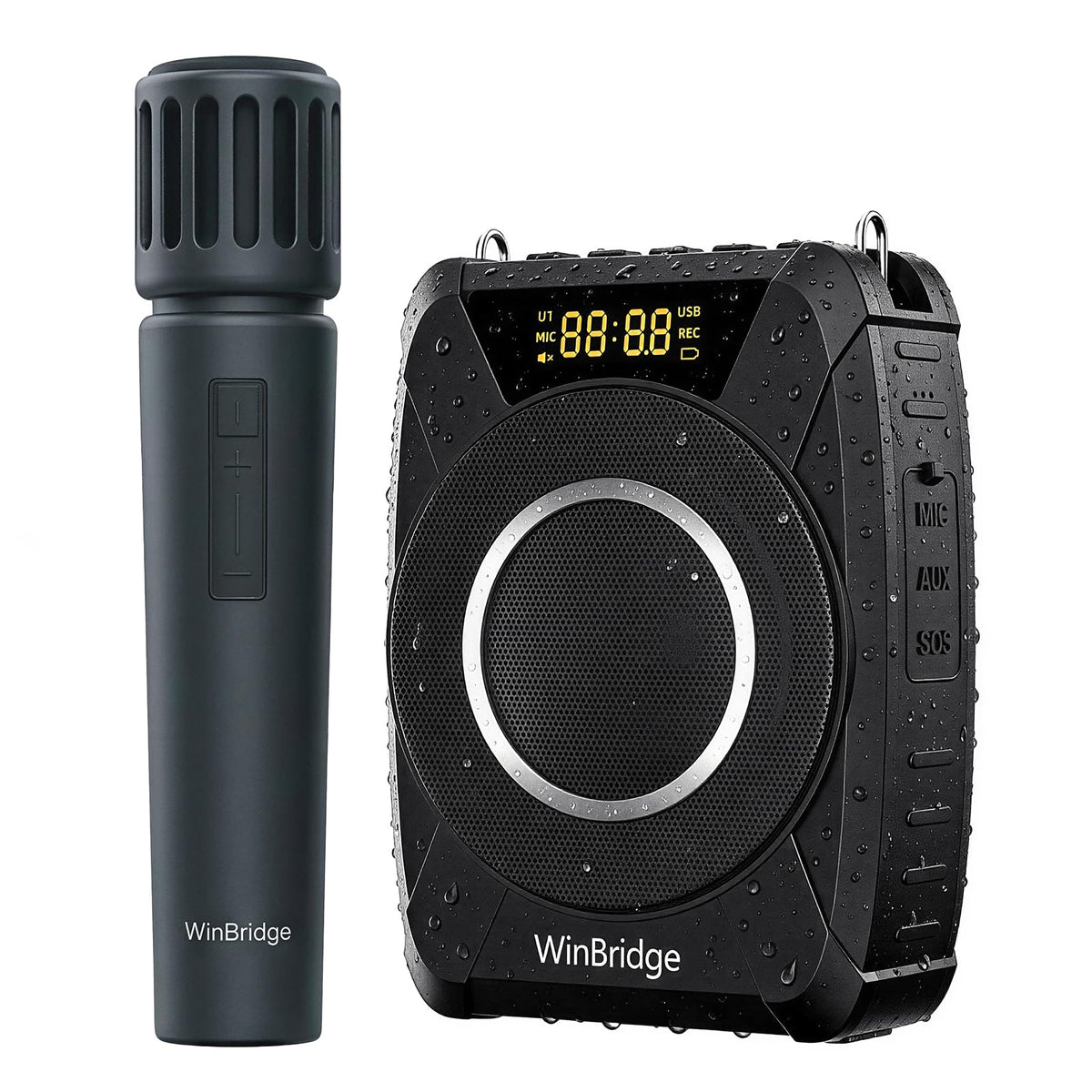 20W Portable Voice Amplifier for Teachers, Wireless Mic, PA Speaker M802