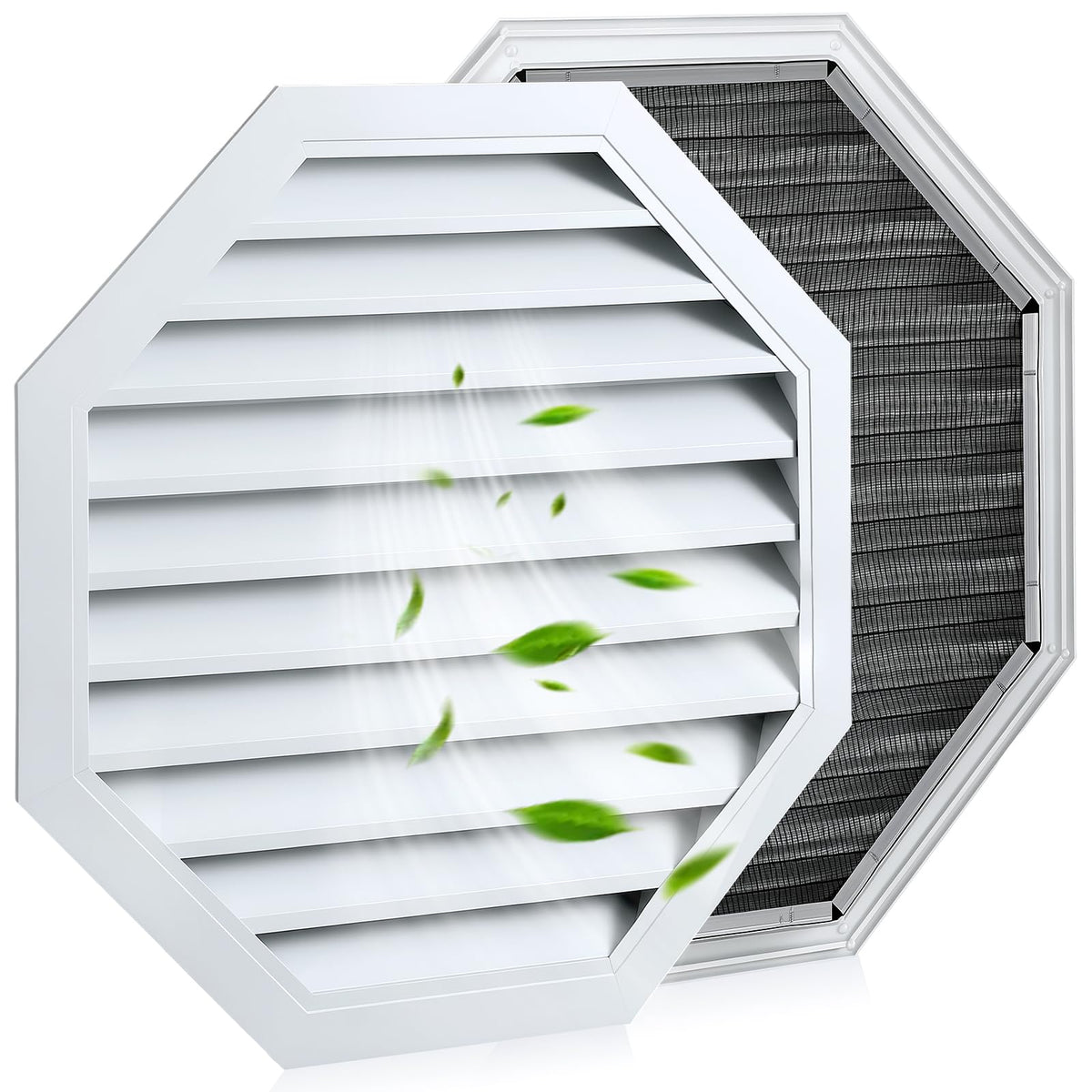 22.2"W x 22.2"H Oct Gable Vent for House Alloy Vertical Gable Shed Vent