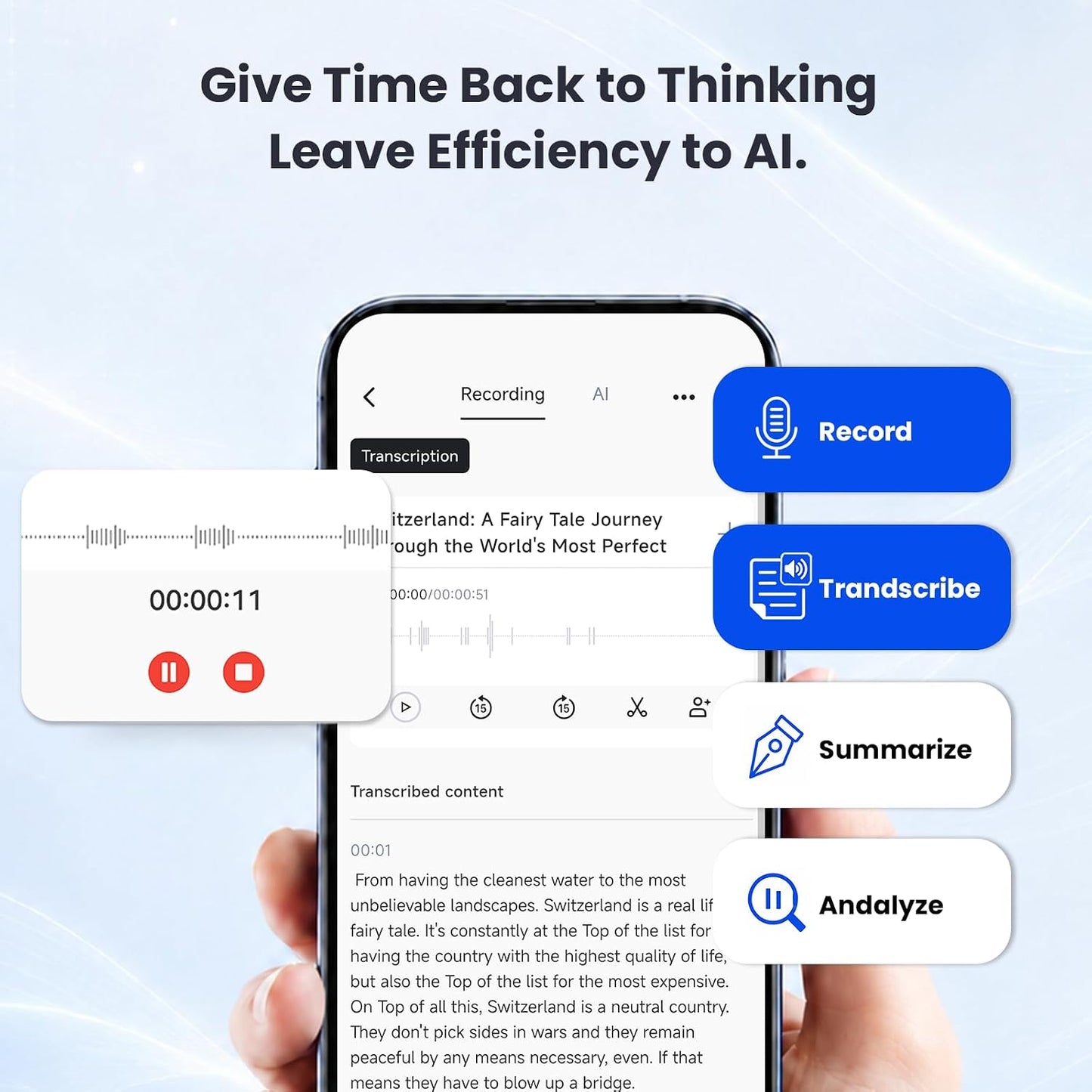 Recolx AI Meeting Voice Recorder, AI Taking Device and Meeting Recorder