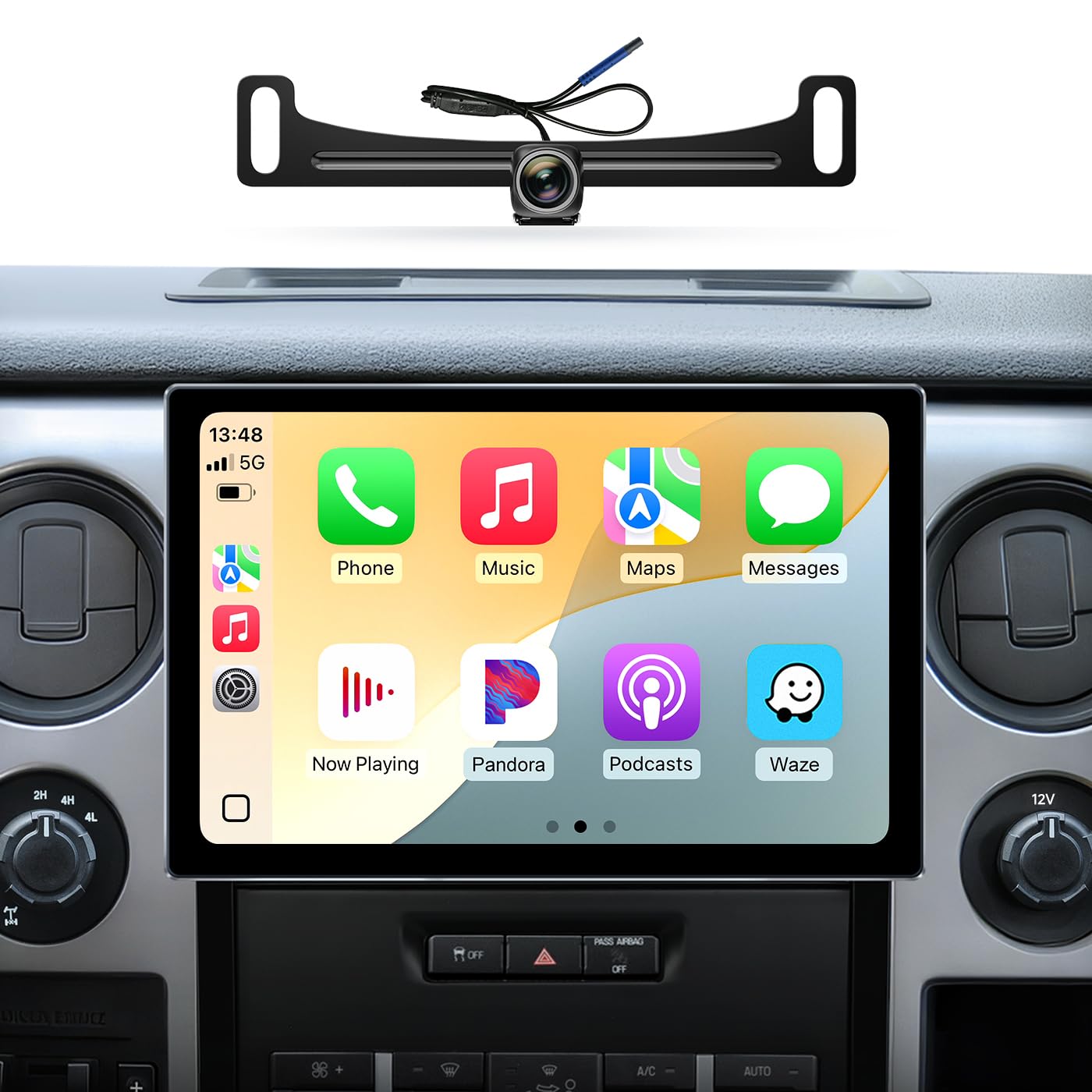 11.5'' Car Radio Stereo for 2009 2010 2011 2012 2013 2014 Ford F150 with Wireless CarPlay/Android Auto, Touchscreen, GPS Navigation, WiFi, FM Radio, Bluetooth & HD Backup Camera