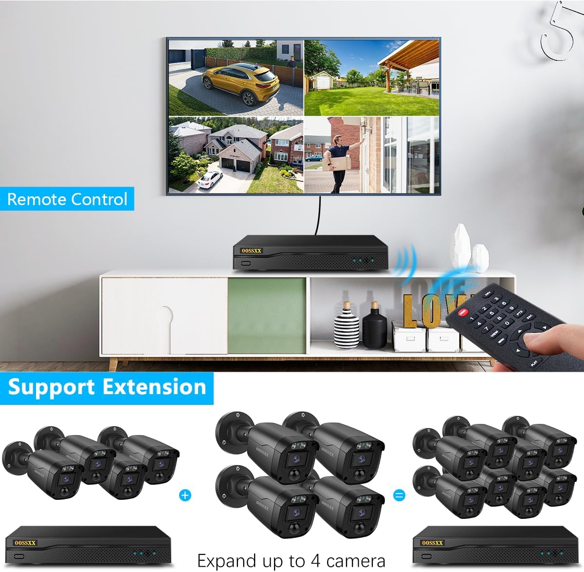 (Full HD 5MP Definition) Wired Security Camera System Outdoor Home Video Surveillance Cameras CCTV Camera Security System Outside Surveillance Video