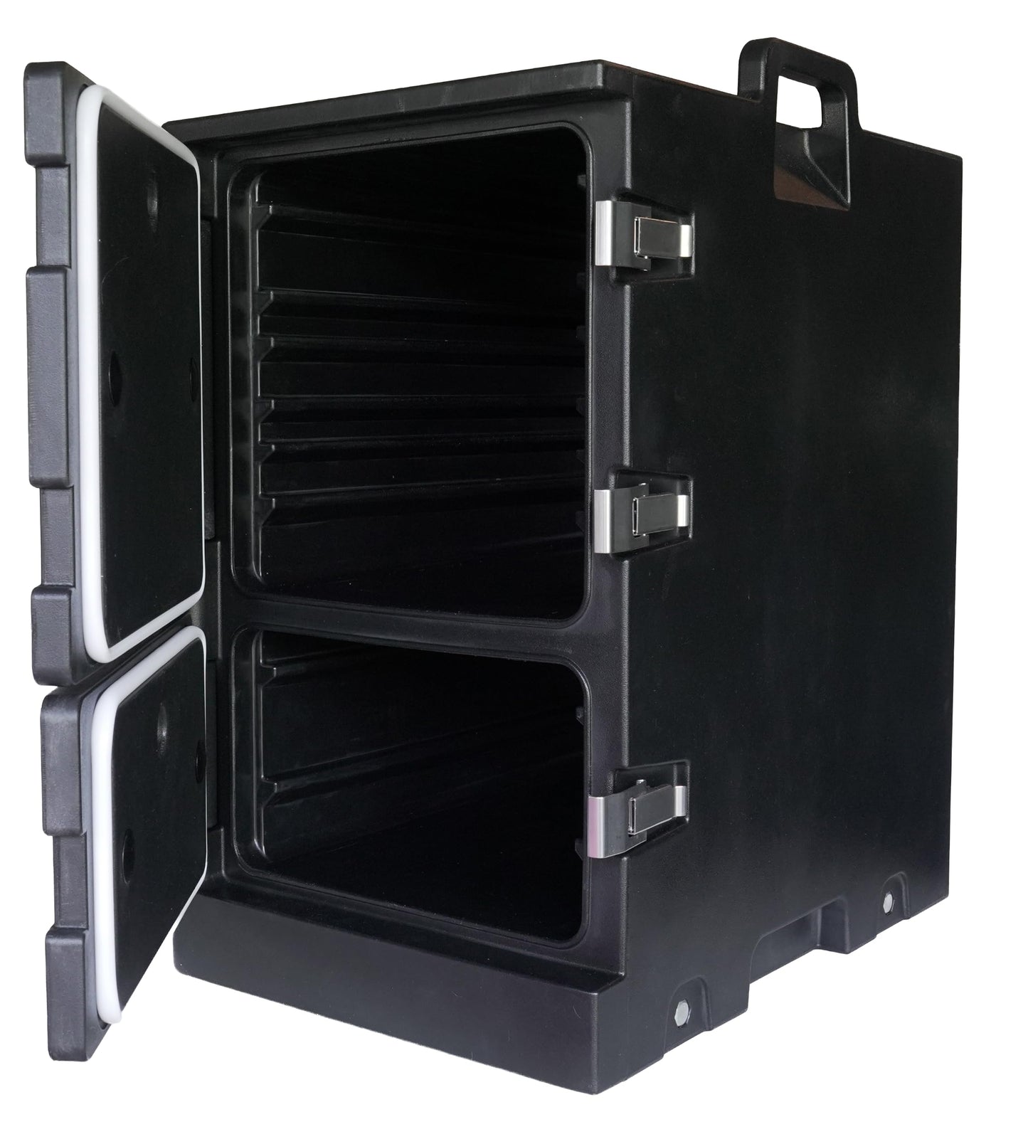 Pearington 95 Qt Dual Chamber Hot & Cold Insulated Food Carrier, Black
