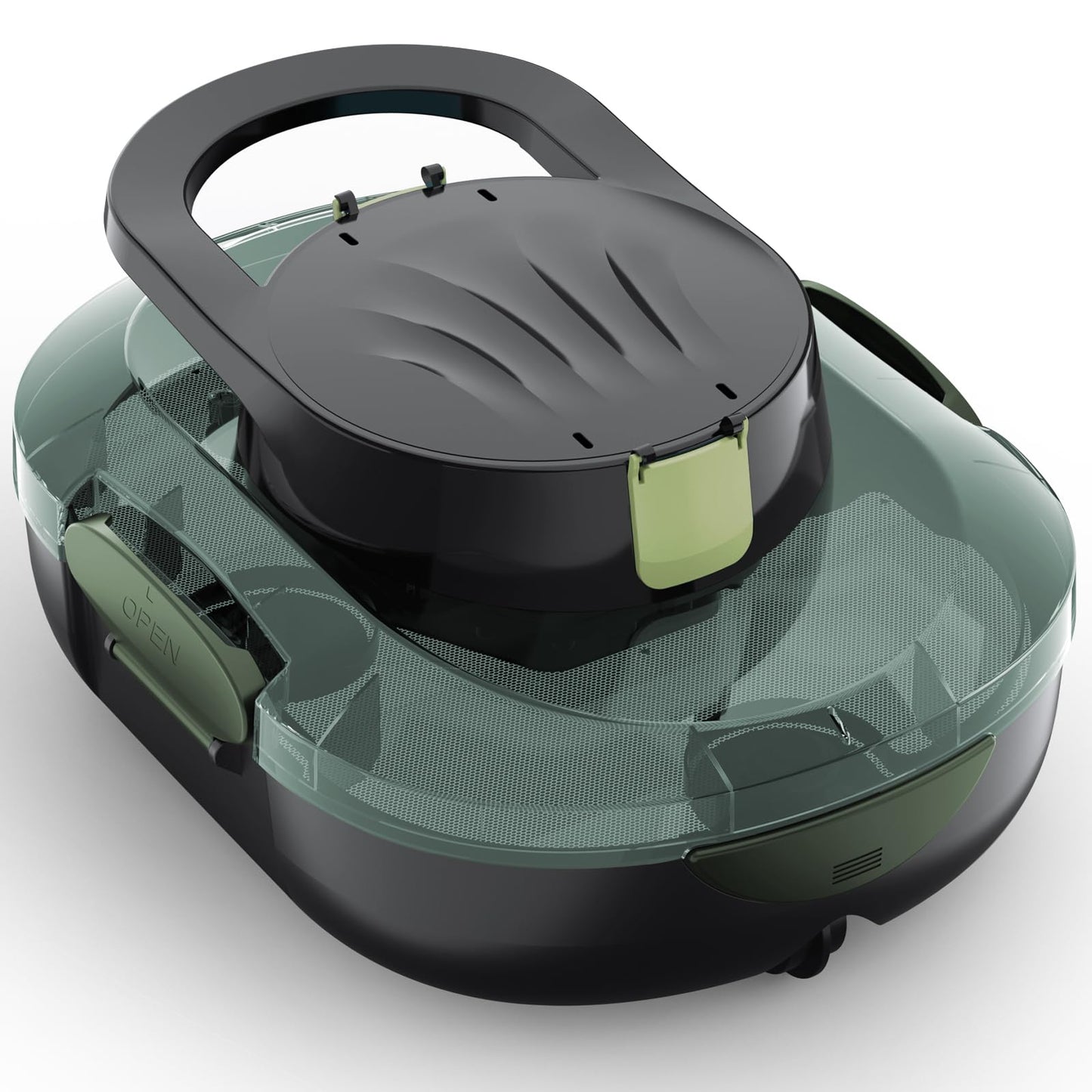 Cordless Robotic Pool Cleaner for Above Ground Pools, Featuring Dual-Motor Suction, Large Debris Basket, Self-Parking, and Fast Charging，Nova Black
