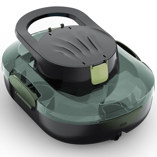 Cordless Robotic Pool Cleaner for Above Ground Pools, Featuring Dual-Motor Suction, Large Debris Basket, Self-Parking, and Fast Charging，Nova Black