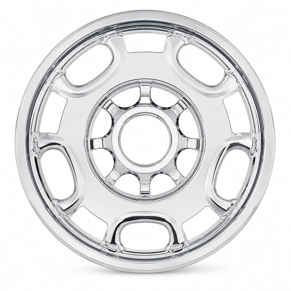 17 Inch Chrome Silver Wheel Skins for 2011-2026 Chevy Silverado/GMC Sierra 2500HD 3500HD, Fits OEM Steel Wheel GM#9597724 | Interchange 560-08095, Snap-On ABS Wheel Covers 4-Pack