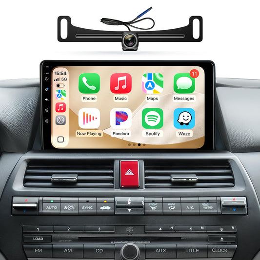 Car Radio Stereo for Honda Accord 2008 2009 2010 2011 2012 2013 10.2 Inch IPS HD Touch Screen Wireless CarPlay Android Auto, WiFi FM/SWC Bluetooth 1080P Backup Camera