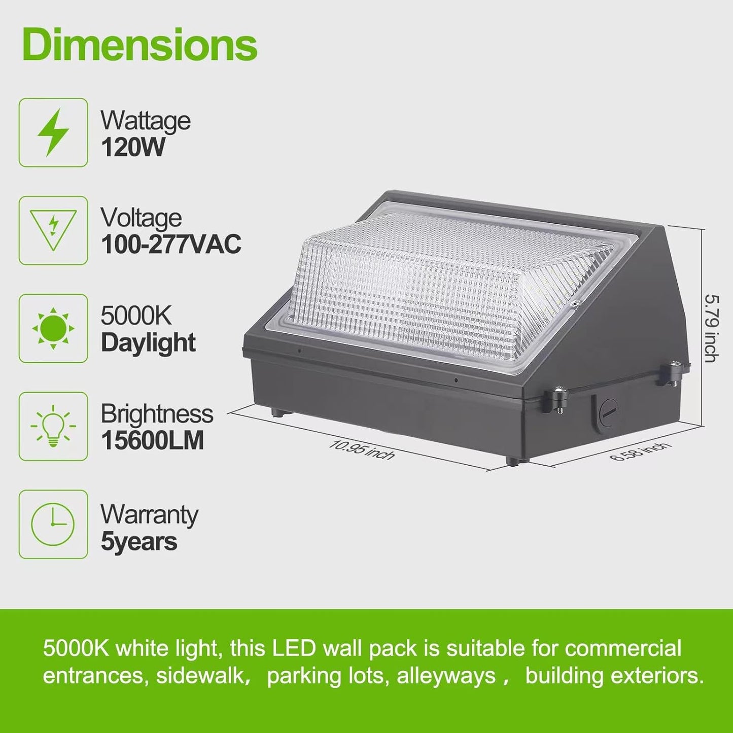 Paktonvo 100W LED Wall Pack,13000Lm 5000K Wall Pack Lights Dusk to Dawn,Repalces 600W HPS/HID Light,Commercial and Industrial Outdoor Lighting,LED