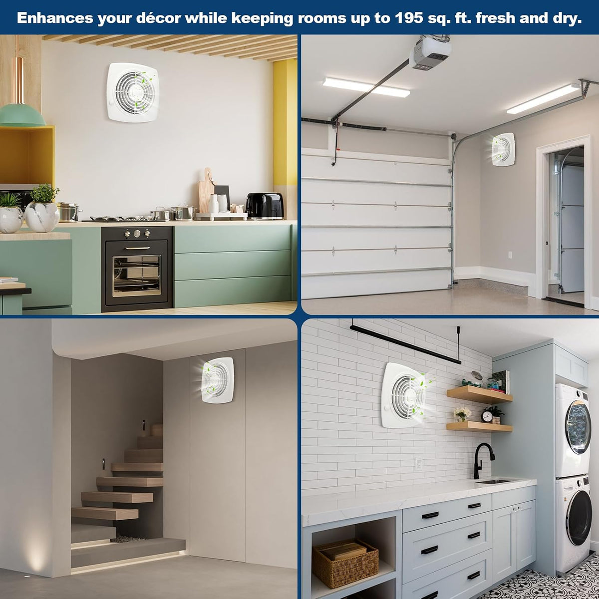 200 CFM Through-the-Wall Exhaust Fan with On/Off Switch Kitchen Exhaust Fan