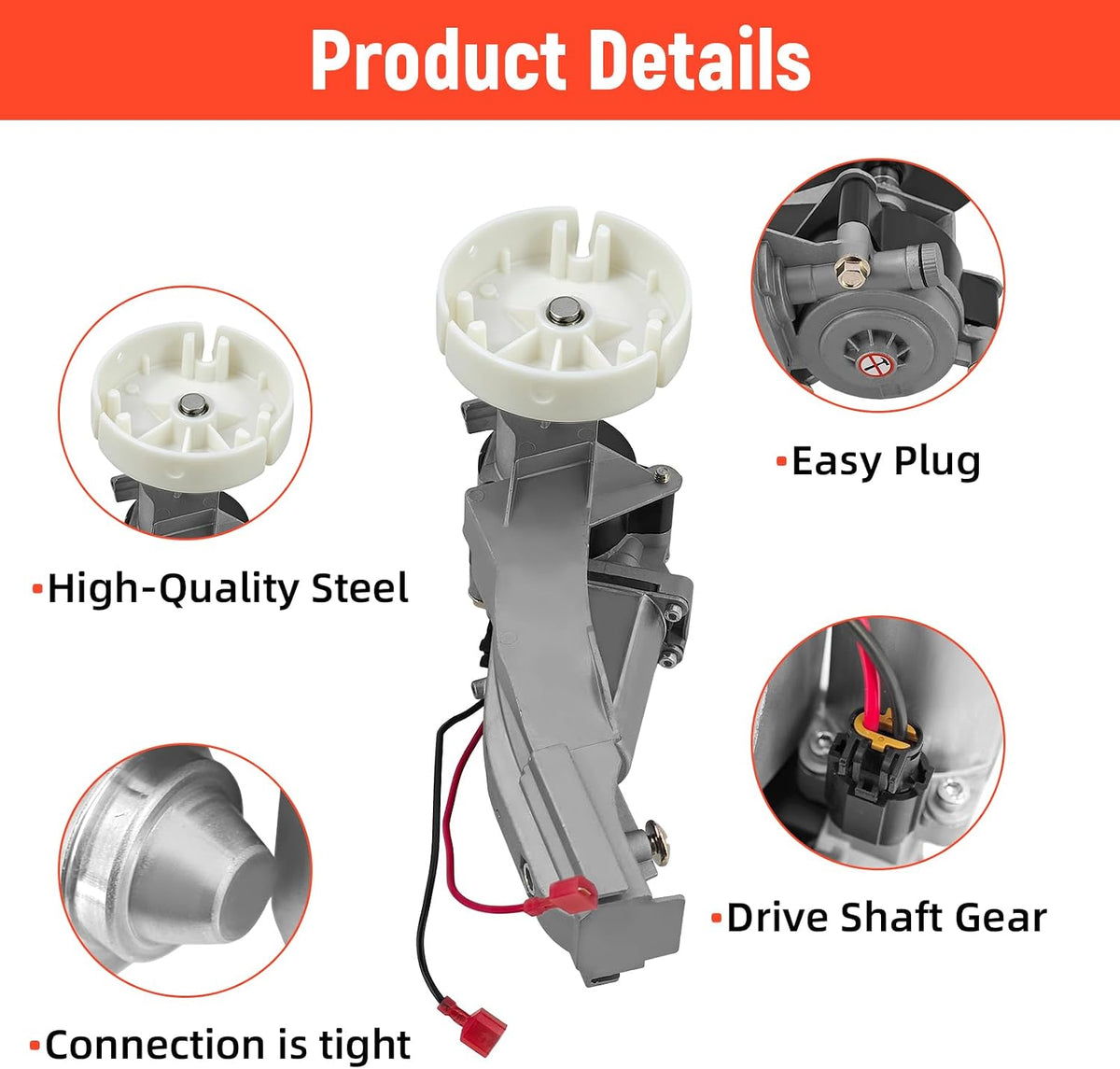 R001326WHT RV Awning Motor Fit for Travel'R Patio Awnings White 12V