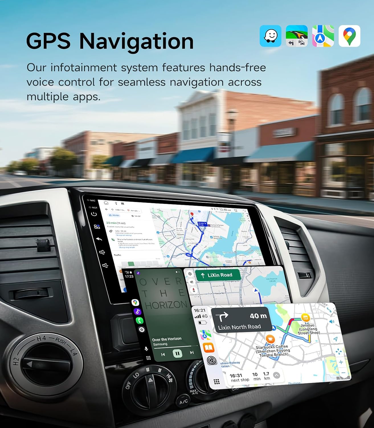 9 Inch Car Stereo Radio for Toyota Tacoma 2005-2015, Wireless CarPlay & Android Auto, 5G WiFi GPS Navigation, IPS HD Touch Screen, Bluetooth FM Radio SWC, Plug and Play, with 1080P Backup Camera