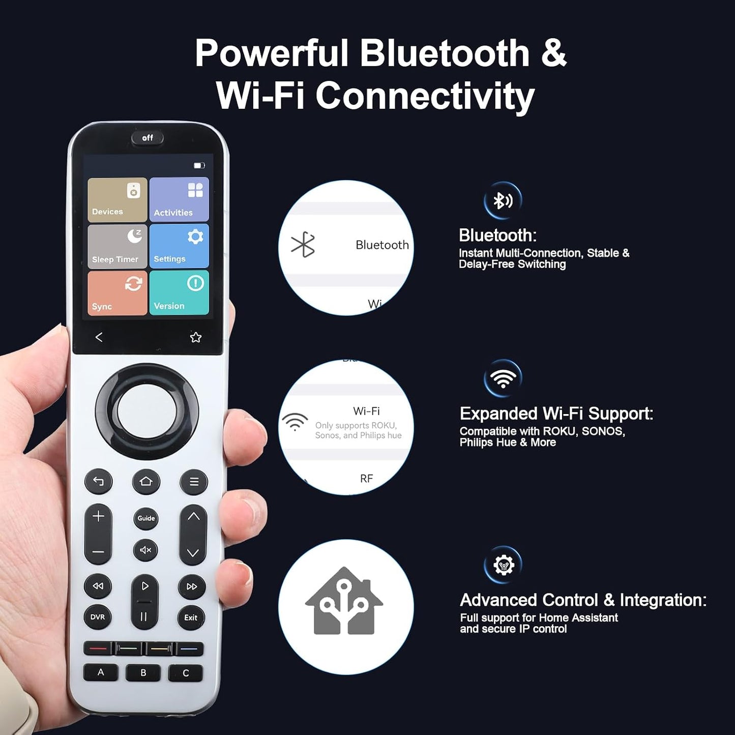 SofaBaton X2 Universal Remote Control with Touch Screen (Only Remote | All in One Smart Universal Remote Control, Control Up to 60 IR/Bluetooth/WiFi/RF Devices