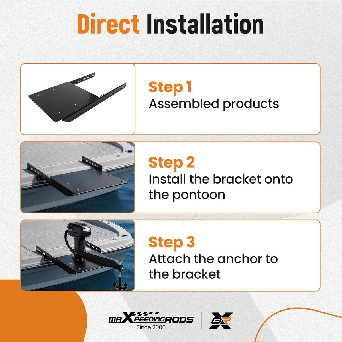 maXpeedingrods Pontoon Accessory Mount for Grill & Anchor Winch