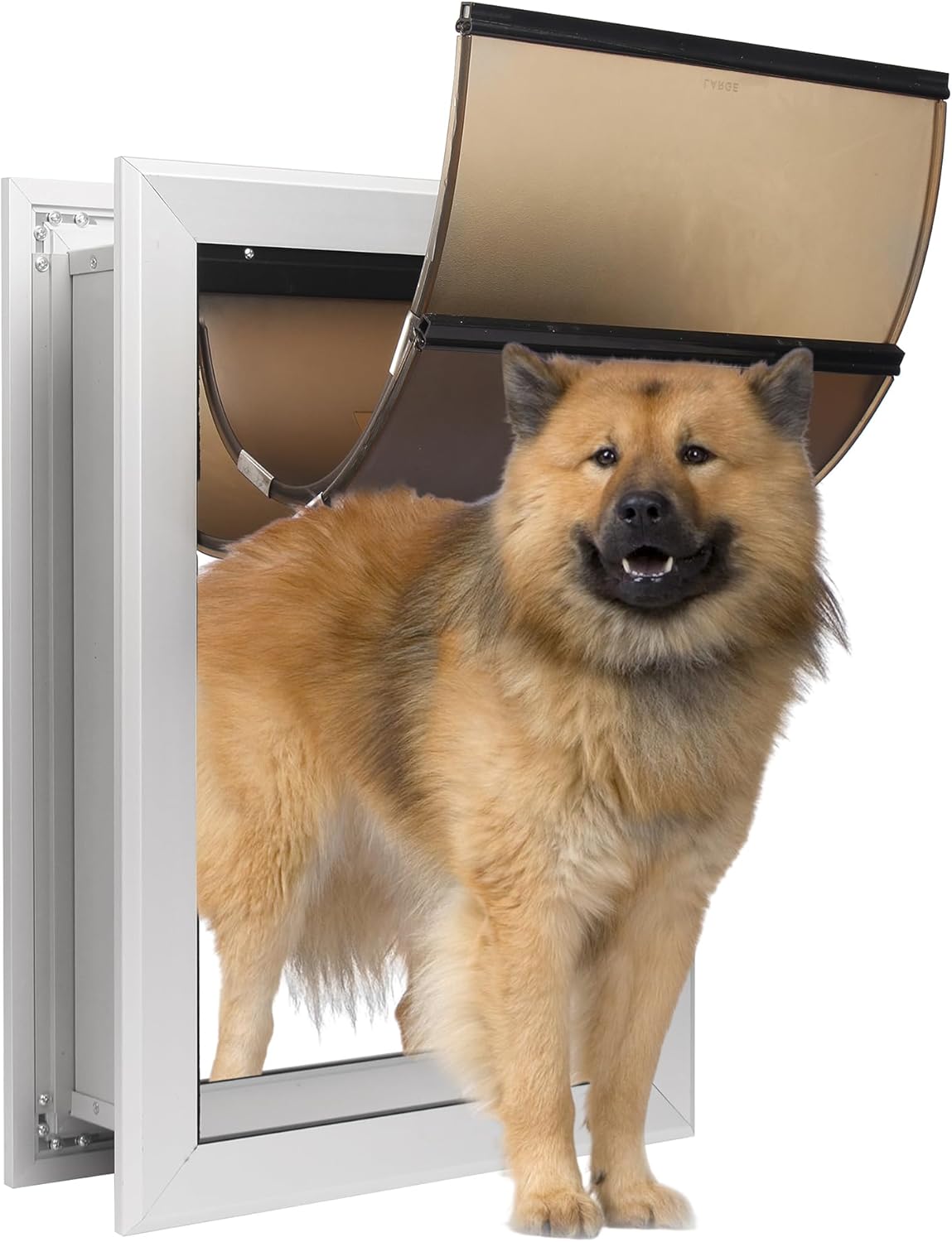 iPetba Dog Door for Wall Pet Doors for Interior Exterior Cat Door with Aluminum Frame Telescoping Tunnel Sliding Glass Doggie Doors for Extreme