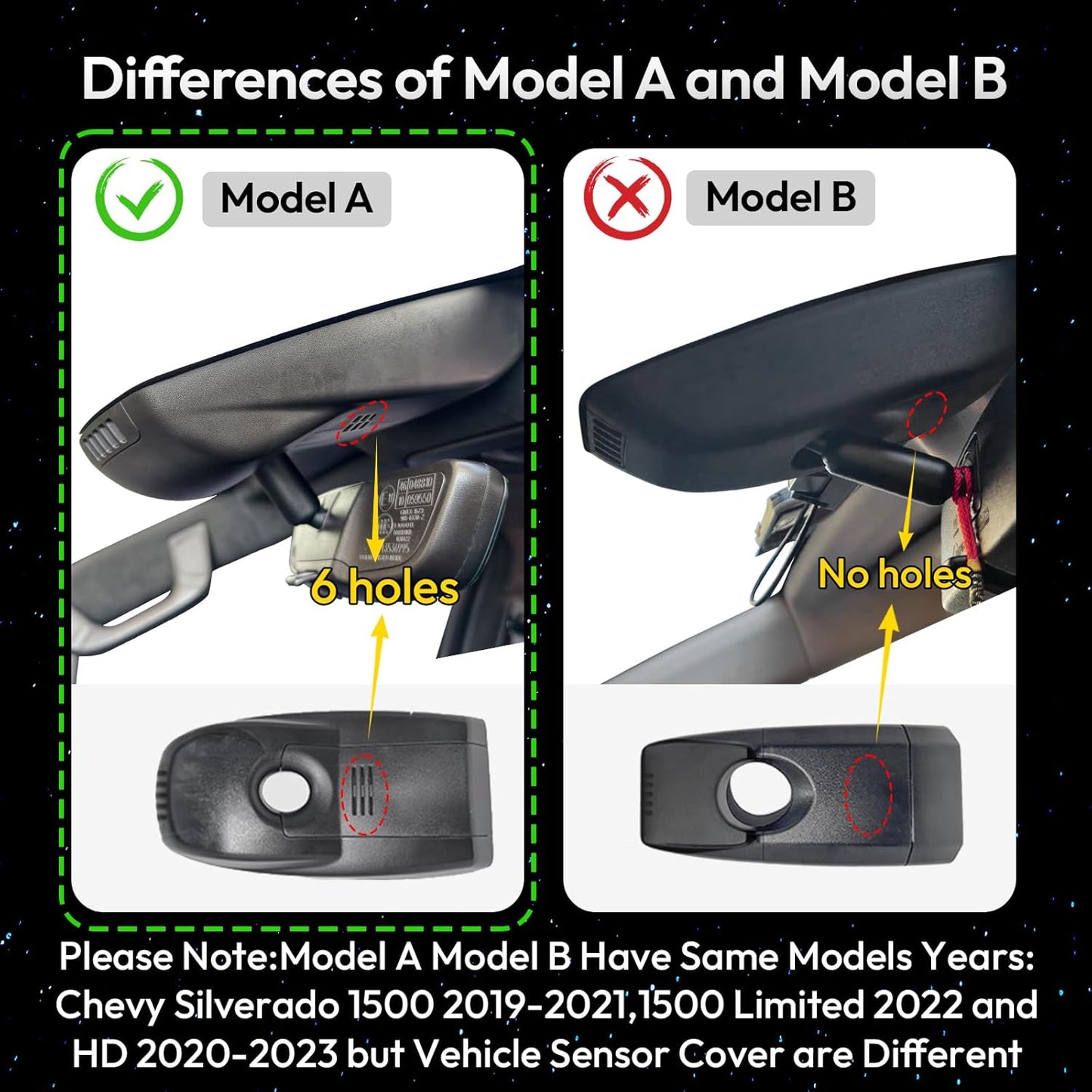 Front 4K Dash Cam fit for Chevy Silverado 1500 2019-2021, 1500 Limited 2022 and 2500 3500 HD 2020-2023 (Model A),Camera OEM Look, UHD 2160P Video HDR, 5.8G WiFi & APP, G-Sensor, Plug & Play,GPS