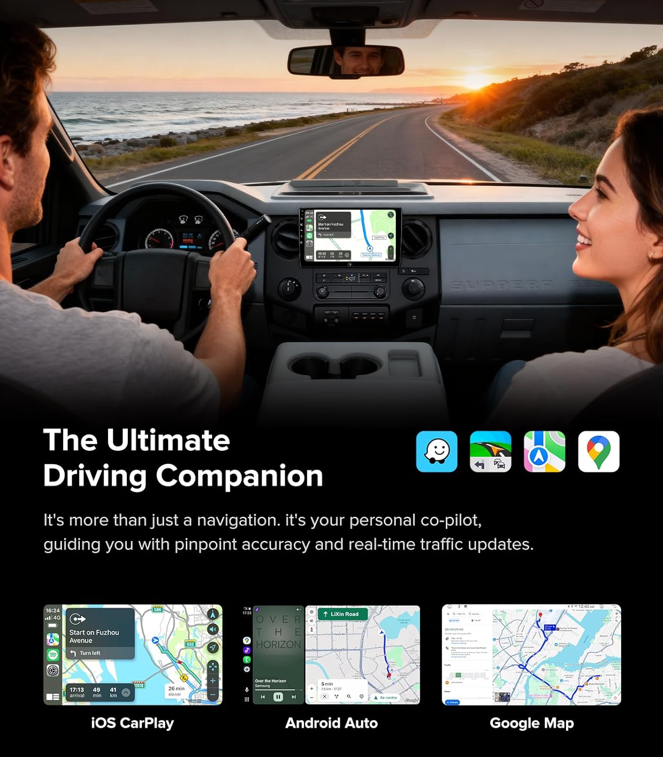 10 Inch for Ford F150 Radio 2004-2008, F250/F350/450/550 2008-2016 Radio Upgrade Wireless CarPlay Android Auto, Plug and Play, 5G Wi-Fi, Bluetooth 5.0 QLED Touch Screen Car Stereo