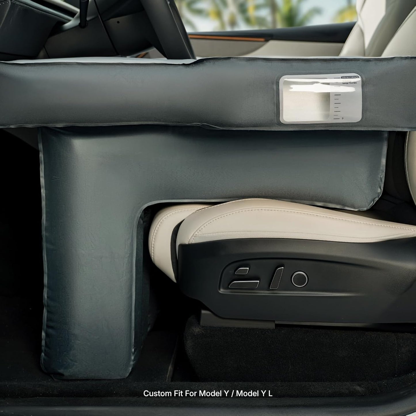 Havnby FlatCore First-Row Foam Mattress for Tesla Model Y/Y L, Front Cabin Car Mattress with Built-in Pump, Custom Leveling Support, Extra Rest Space for Camping Road Trips (Model Y)