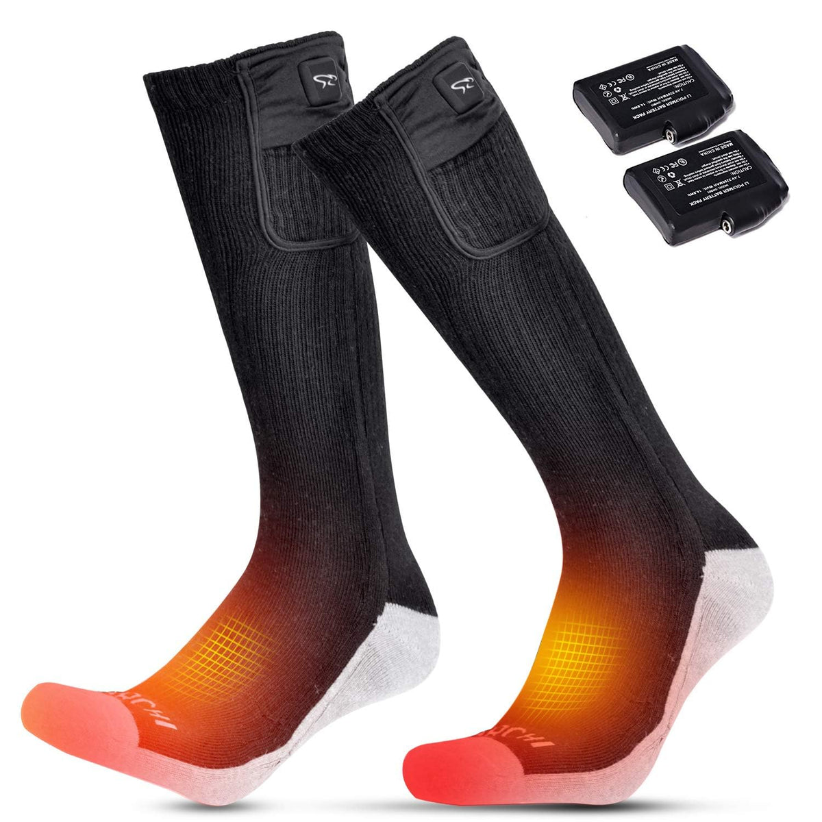 Sun Will Heated Socks for Men Women, 3 Heat Settings, USB Rechargeable