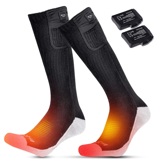 Sun Will Heated Socks for Men Women, 3 Heat Settings, USB Rechargeable