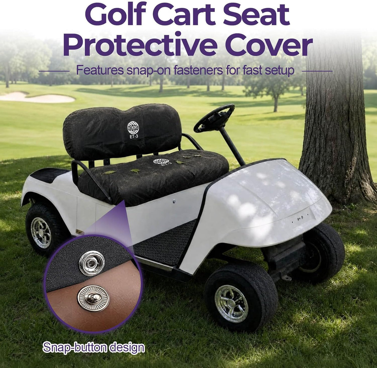 NOKINS Golf Cart Seat Cushion Kit for EZGO TXT/RXV, Coffee Brown