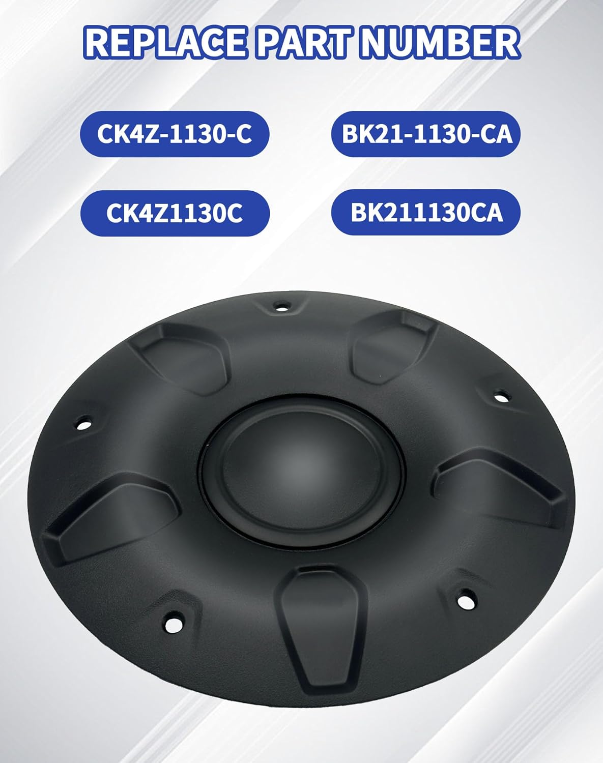 CK4Z-1130-C CK4Z1130C 16" Wheel Black Center Caps Fit for Ford Transit 150 250 350 350HD 2015-2026 Hubcaps Hub Caps Kit 4Pcs OE BK21-1130-CA BK211130CA ‎