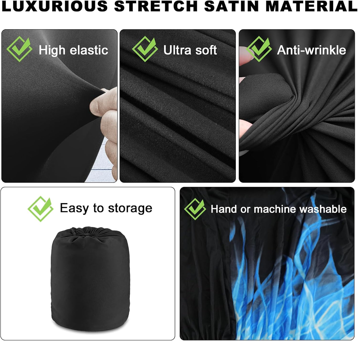Indoor Car Cover Soft Stretch Satin Breathable Dustproof Custom Fit 165-181 inches Coupes Full Covers for Underground Garage, Car Show