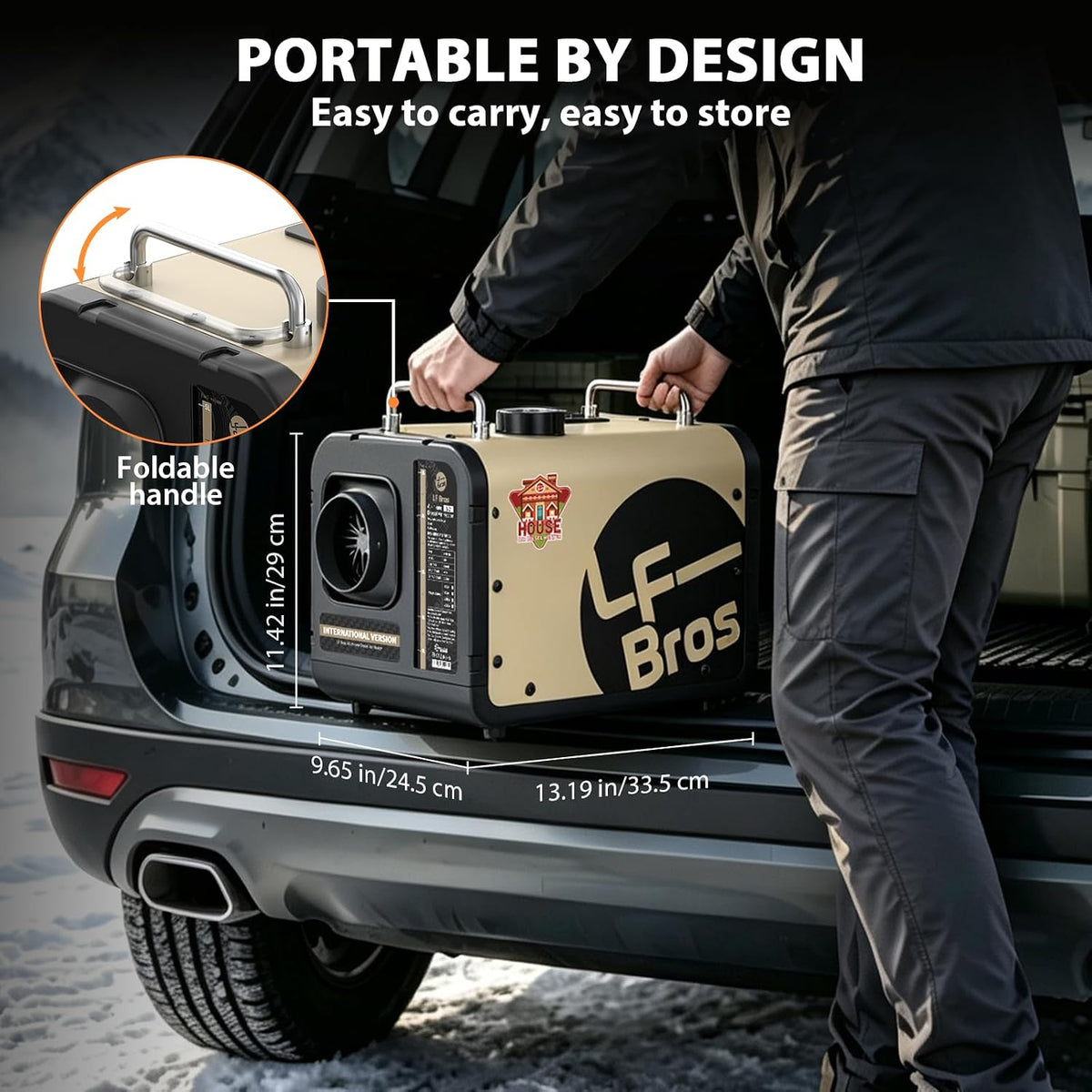 LF Bros 12V/24V/110V 5KW All-in-One Diesel Heater with Stylish Design