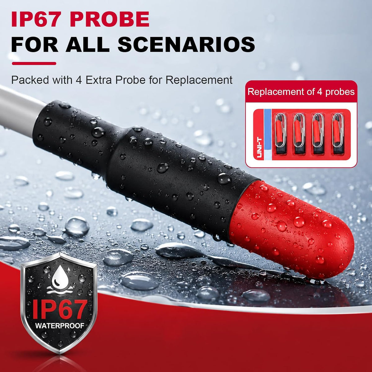UNI-T Pipe Blockage Detector 115ft Clog Locator for PVC & Metal Water Pipes