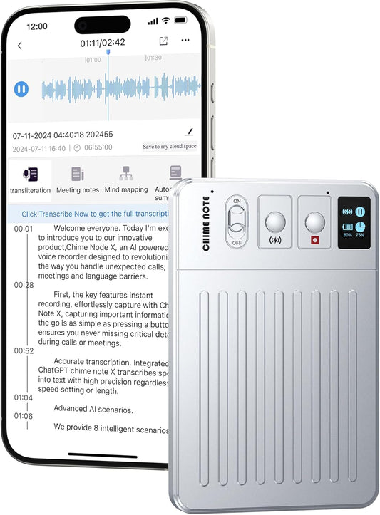 AI Voice Recorder Call Chatgpt, Digital Voice Recorder Support Free Audio Transcription and Text Summary,App Control,107 Langua