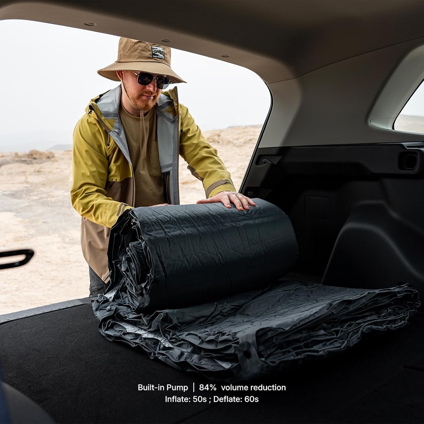 Havnby FlatCore TPU Backseat Mattress for RAV4 Generation 6, 4-inch Foam Camping Mattress for Road Trip Sleeping