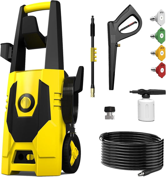 AgiiMan Electric Pressure Washer - 4800PSI Max 3.1 GPM Power Washer with 35FT Power Cord, 20FT Hose, Soap Tank, High Press