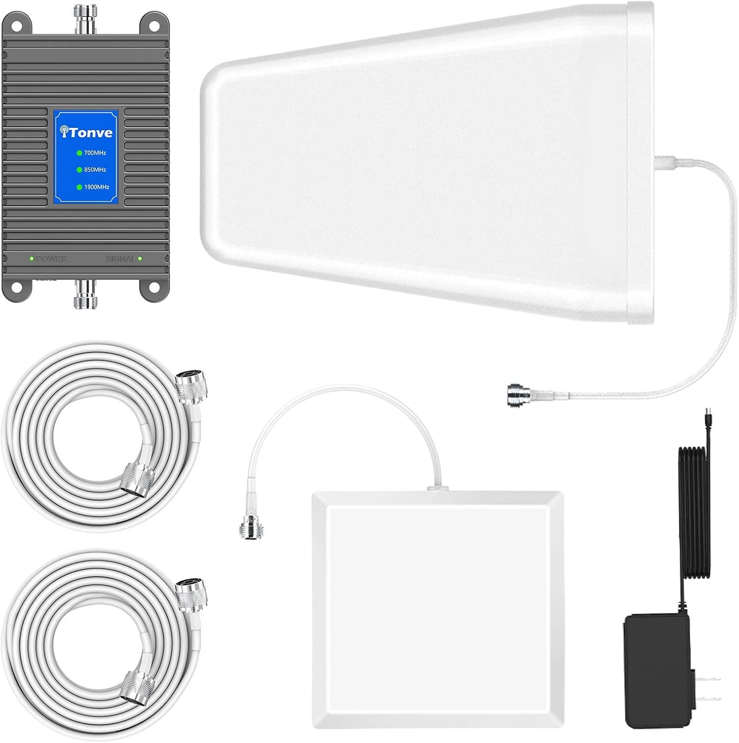 Cell Phone Signal Booster for All Carriers on Band 2/5/13 | FCC Approved | Coverage up to 5,500 sq ft Boost 5G/4G LTE Signal for Verizon, AT&T,