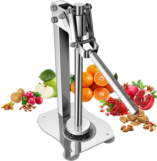 Heavy Duty Manual Stainless Steel Fruit Juicer,Nut Cracker for All Nuts,Nut Crusher,Lemon Press Squeezer,Manual Juicer Machine for Lemon,Lime,Orange