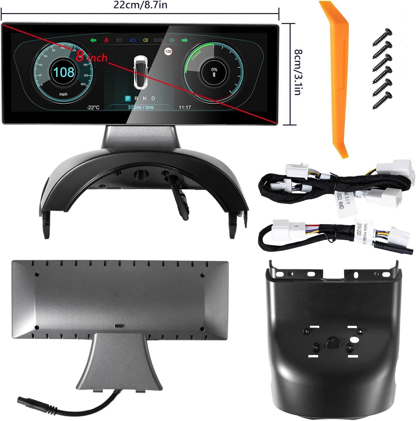 LCD Vehicular Dashboard Display for Teslas