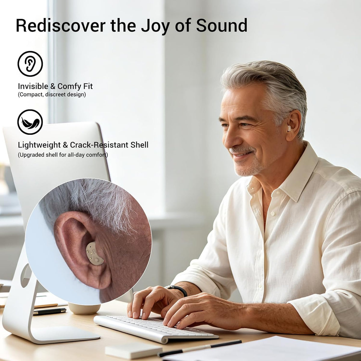 Saban Rechargeable OTC Digital Hearing Aid with Noise Cancellation