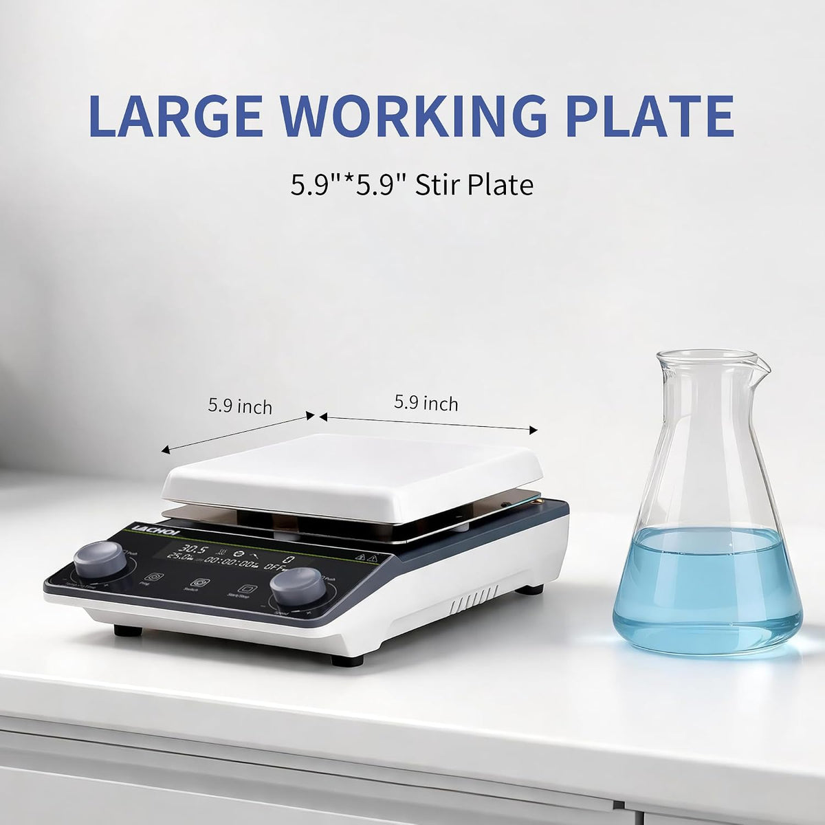 Magnetic Stirrer Hot Plate 1600RPM 5L 300℃ Digital Lab Hot Plate