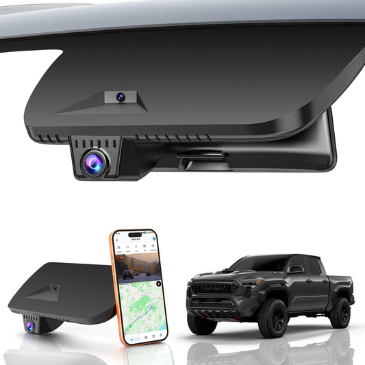 Front 4K Dash Cam fit for Toyota Tacoma 2024 2025 2026 TRD SR SR5 Sport Pre-Runner Off Road Limited & Tacoma Hybrid,2160P Video HDR,OEM Look Camera,5.8GWiFi APP,GPS,Plug&Play,G-Sensor