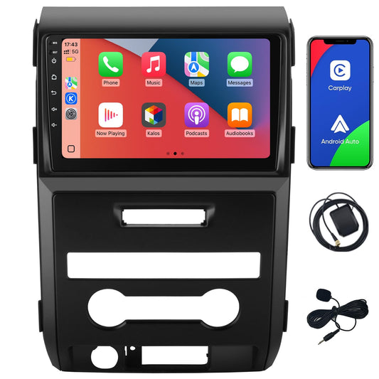 Junsun 5G WiFi 64GB ROM Car Radio Stereo for Ford F150 2009 2010 2011 2012,Wireless CarPlay/Android Auto,9" HD IPS Touch Display Support Rearview GPS DSP RDS Bluetooth 5.0 AM/FM Stereo