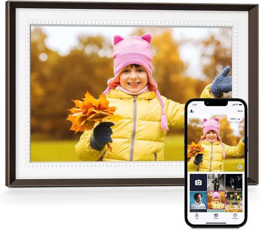 Jazeyeah 10.1 Digital Picture Frame 1280 * 800 HD Touch Screen, 16GB Storage Capacity, Easy to Record Life's Little by Little, is a Precious Gift for