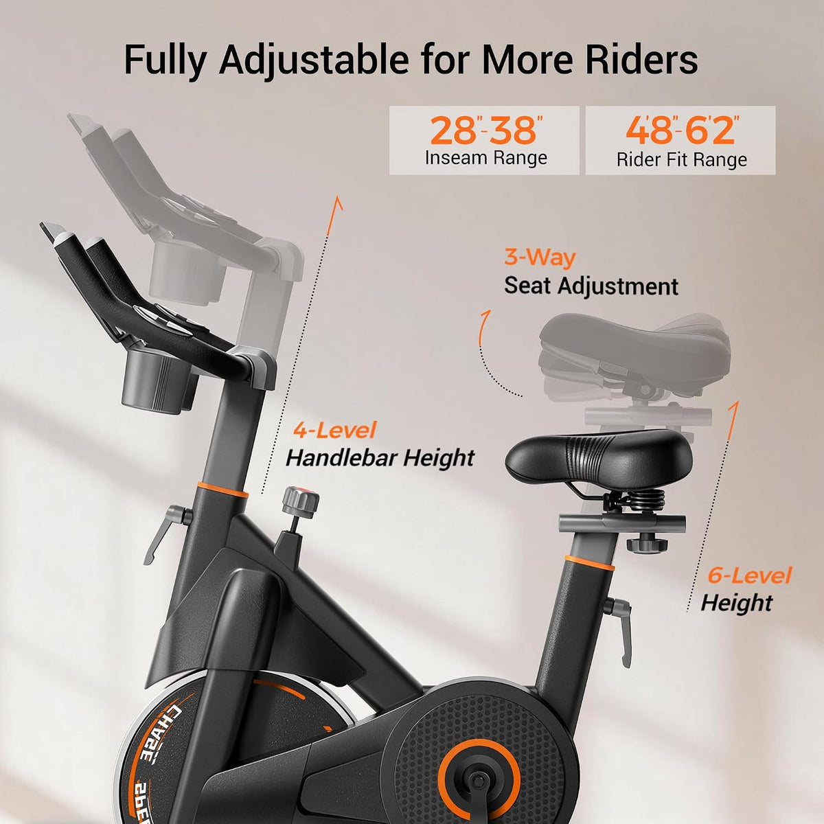 CURSOR FITNESS Magnetic Exercise Bike,Workout bike for home with 0-100 Adjustable Resistance & App Connectivity
