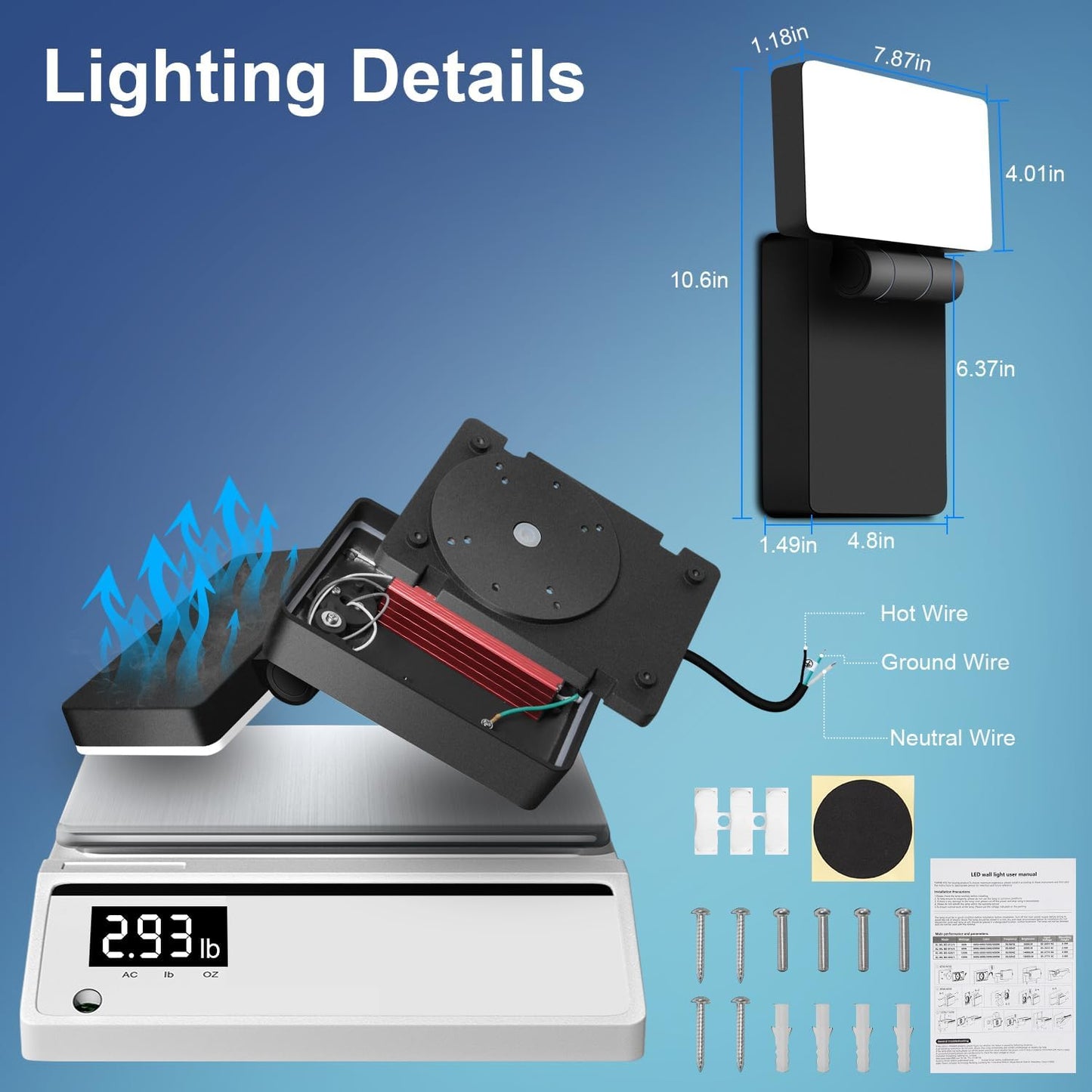 ledmo 60W LED Outdoor Wall Light Switch Control 360° Rotatable Head with 180° Tilt Modern Commercial Security Lights Exterior Rotate Freely Patio Lighting 5000k IP66 for Porch/Yard/Barn，8 Pack