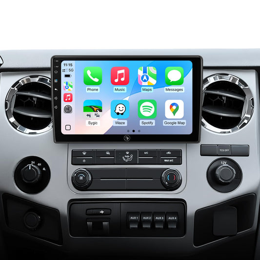 10 Inch for Ford F150 Radio 2004-2008, F250/F350/450/550 2008-2016 Radio Upgrade Wireless CarPlay Android Auto, Plug and Play, 5G Wi-Fi, Bluetooth 5.0 QLED Touch Screen Car Stereo