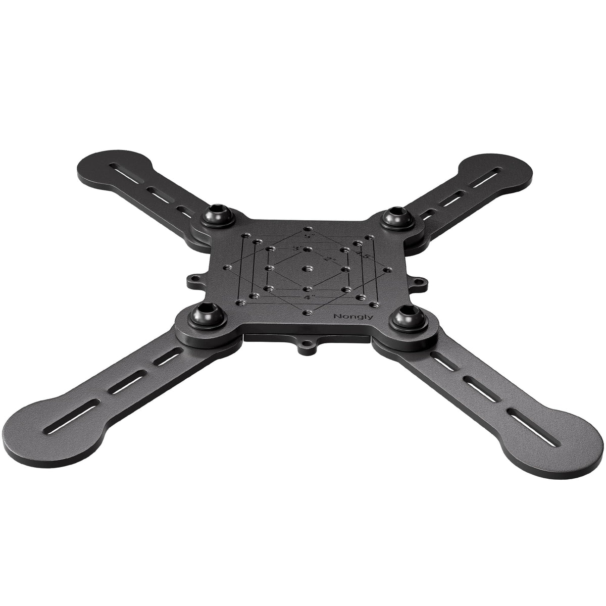 Cantilever Umbrella Base Adjustable 4-Arm Heavy Duty Stainless Steel Offset Patio Umbrella Mount Bracket with Multi Mount Holes for Deck Balcony Garden Backyard